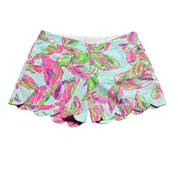 Lilly Pulitzer Pants - Lilly Pulitzer | “In the Vias” Buttercup Scalloped Hem Shorts | Women’s Sz 2